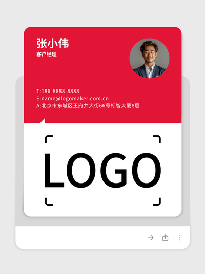 极简包豪斯风格电子名片设计