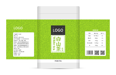 绿色 简约 包装瓶贴设计